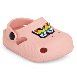Chiu Butterfly Applique Detailed Perforated Clogs - Pink-image-73