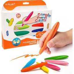 YPLUS Triangular Peanut Toddlers Crayons Set Of 12-0