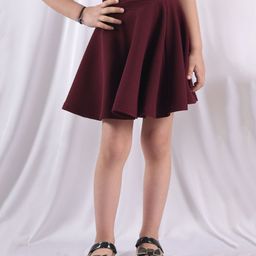 NEUDIS Textured Skirt - Wine-image-99