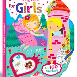 Princess Fun Colouring Sticker Activity Book with Over 100 Stickers for Girl Kids, Children and Toddlers Language-English-12