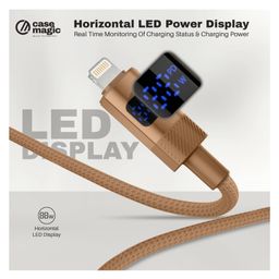 Case Magic 2-in-1 Type-C to Lightning & USB-A to Lightning Cable | LED Display, 27W Fast Charging, 480Mbps Data, Nylon Braided | Compatible with iPhone 14/13/12/11/XS/XR/X/8/SE/Plus, iPad (1M) image 4
