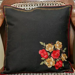 Crown of Poppies Floral Cotton Square Cushion Covers-picture-26