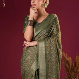 Anouk Ethnic Motifs Printed Sungudi Saree-6