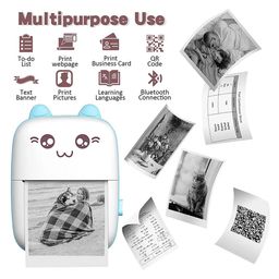 azhari Bluetooth Pocket Printer for Prints Picture List, Memo, Receipt, Tag, Sticker, Study Printer for Picture, Photos, Journal, DIY, Compatible with iOS, Android image 5