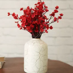 behoma Crackled off White Metal Vase-picture-46