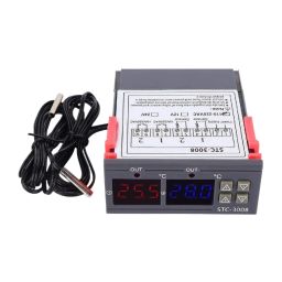 STC-3008 Dual Display Temperature Controller 12V Temperature Controller NTC Sensor Thermostat Dual Display Thermostat Controller With 1M NTC Probe - RS3523STC-3008 Dual Display Temperature Controller 12V Temperature Controller NTC Sensor Thermostat Dual Display Thermostat Controller With 1M NTC Probe - RS3523-20