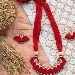Terracotta Handmade jewellery Set for Women-image-92