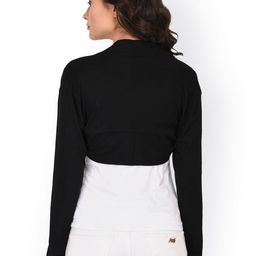 Espresso Black Solid Open Front Shrug image 3
