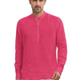 BHUVIKOO Men Pink Kurtas-image-39