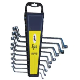 Ajay Tool Bi-Hexagonal Ring Spanner Set Rack, AJRS/9W (Set of 9)-image-95