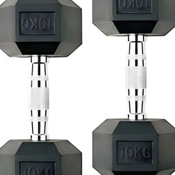 HackerX Set Of 2 Fixed Weight Dumbbell -10Kg Each-38