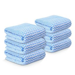 Kuber Industries Blue & White 6 Pieces Printed 280 GSM Ultra Absorbent Soft Hand Towels-image-65