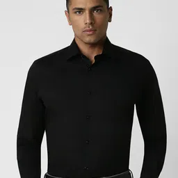 Van Heusen Men Spread Collar Solid Cotton Slim Fit Formal Shirt-picture-26