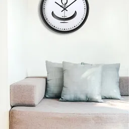 OLIVE TREE Black & White Printed Contemporary Wall Clock-6