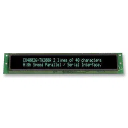 NORITAKE ITRON Vfd Module, 2X40, 5Mm,Blue Green, CU40026-TW200A-17