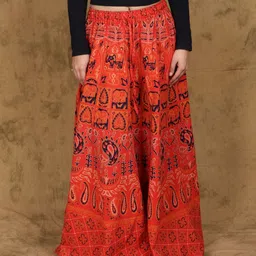 Exotic India Printed A-Line Maxi Skirts-picture-17