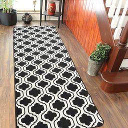Saral Home Black & White Geometric Runner-picture-30