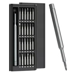 VMTRONIX 24 in 1 Magnetic Mini Premium Precision Screwdriver Set with Phillips Head & Flathead for Fixing Electronics, PC and Eyeglass Repairing-12