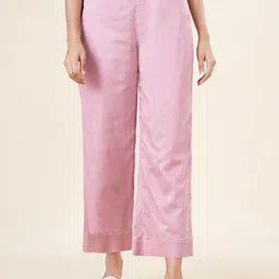 AKKRITI BY PANTALOONS Women Solid Parallel Trousers-image-4