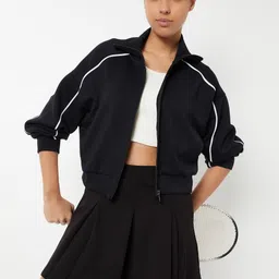 max Women Striped Crop Sporty Jacket-picture-8