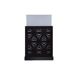 Gojeeva Black Textured Wooden Square Shaped Wall Lamp image 3