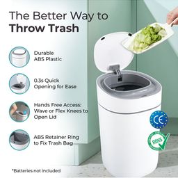 The Better Home White & Grey Automatic Smart Sensor Dustbins With Lid- 15 L image 5