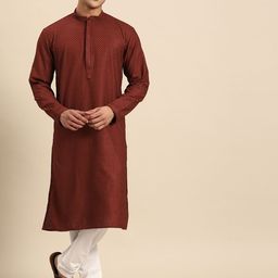 RAJUBHAI HARGOVINDAS Men Chikankari Embroidered Cotton Kurta-picture-46