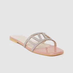 Thread Stories Women Embellished Open Toe Flats-51