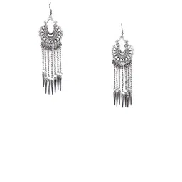 ZURIKRISHA German Silver-Plated Artificial Beads Beaded Contemporary Drop Earrings-picture-41