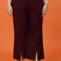 Toodle Plus Women High-Rise Straight Fit Formal Trousers-image-87