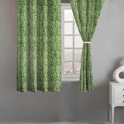 Lunar Days Green Set of 2 Floral Room Darkening Window Curtain-image-76