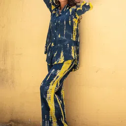 Maitri Jaipur Tie-& Dye Pure Cotton Shirt With Trouser-image-8