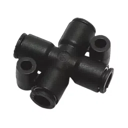 Parker 8 mm (O.D) Technical Polymer Equal Cross D6 Push-In Fittings, 3107 08 00 (Pack of 10) image 1