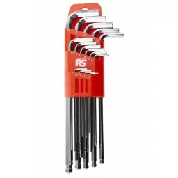 RS PRO 15 piece Hex Key Set, L Shape 1.27 - 10mm Ball End Model No 5423509-21
