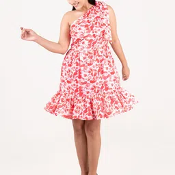 Moda Rapido Women Floral Printed One Shoulder Fit & Flare Mini Dress-picture-13
