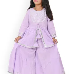 Cloth Bites Girls Regular Gotta Patti Kurta with Sharara-image-66