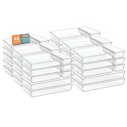 Aura Transparent Set of 48 Regular Drawer Organiser Organisers-3