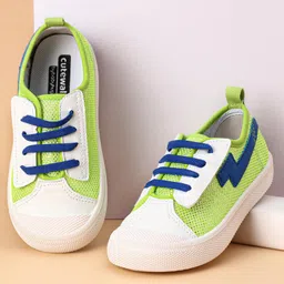 Cute Walk by Babyhug Casual Shoes Solid - Green Blue-picture-28