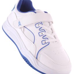 Pine Kids Velcro Closure Sneakers - White & Blue-picture-26