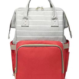 House of Quirk Baby Diaper Bag Grey Strip print Maternity Backpack - Multicolor-66