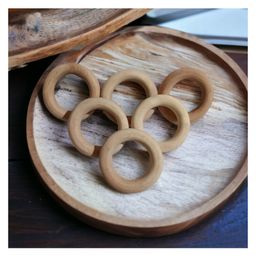 neemtoys Pack of 6 Neem Wooden Rings for Safe & Natural Teething-13