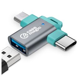Case Magic 2-in-1 OTG Adapter | Micro USB & Type-C to USB-A 2.0 Female | High-Speed 10Gbps Data Transfer | Compatible with Laptops, Smartphones, Tablets | No Charging Support-18