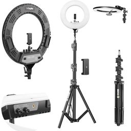 Digitek Ring Light 18 Inches DRL 18 H C with 158 cm Stand AC DC Power Color Temperature Control Lighting Intensity Control & USB Powered - Black-16