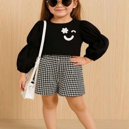 RAMIAAZ Black Self Design Cotton Blend Clothing Set-image-96