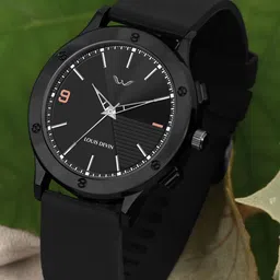 LOUIS DEVIN Men Brass Embellished Dial & Straps Analogue Watch LD-BK072-BLCK-47