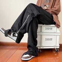 HERE&NOW Men Straight Fit Cargos Trousers-image-64