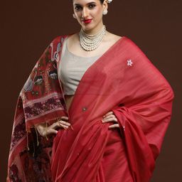 Mitera Woven Design Floral Zari Muga Saree-picture-23
