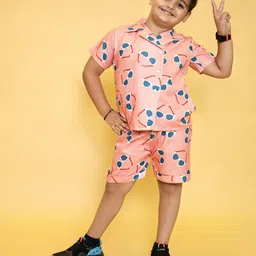 CORD OF LOVE Boys Printed Shirt with Shorts-image-72