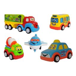 ADKD Friction Powered Pull Back Toy Vehicles Set of 5 - Multicolor image 5