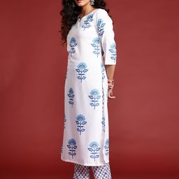 Anouk Printed Kurta with Trousers & Dupatta image 4